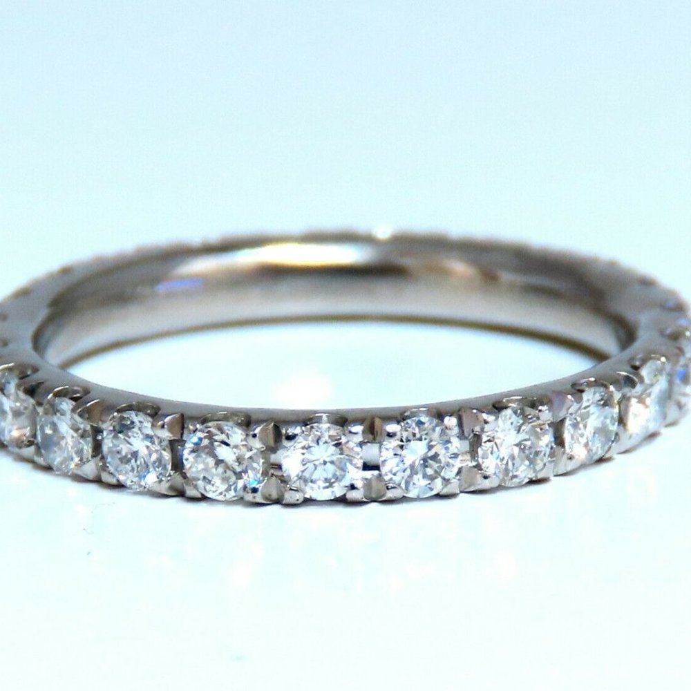 .92ct Natural Round Diamonds Eternity Ring Sharing Prong 14kt*